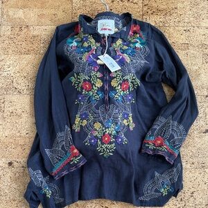 Johnny Was Biya Roseton Tunic XL